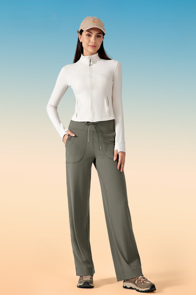 Classic Comfortable Wide-Leg Drawstring Pants