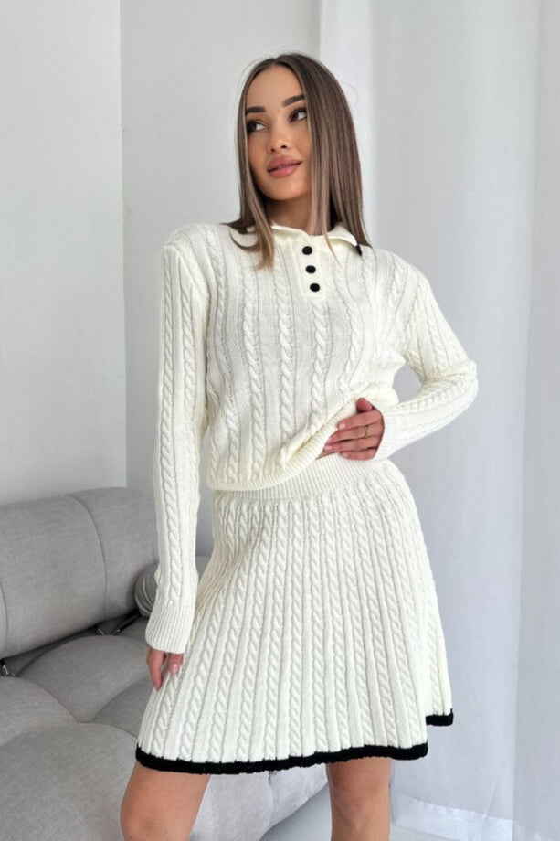 Chic Cable Knit Sweater Dress