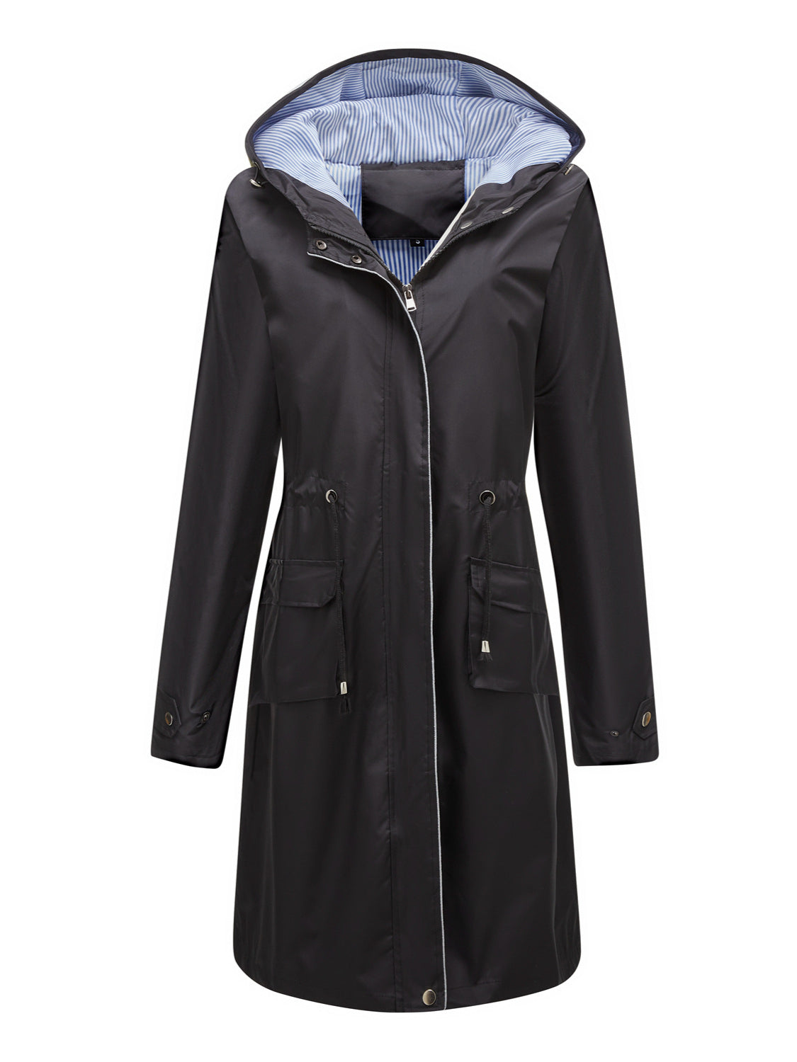 Lange Regenjacke Damen Mit Kapuze – Wetterfester Regenmantel Frühling Herbst