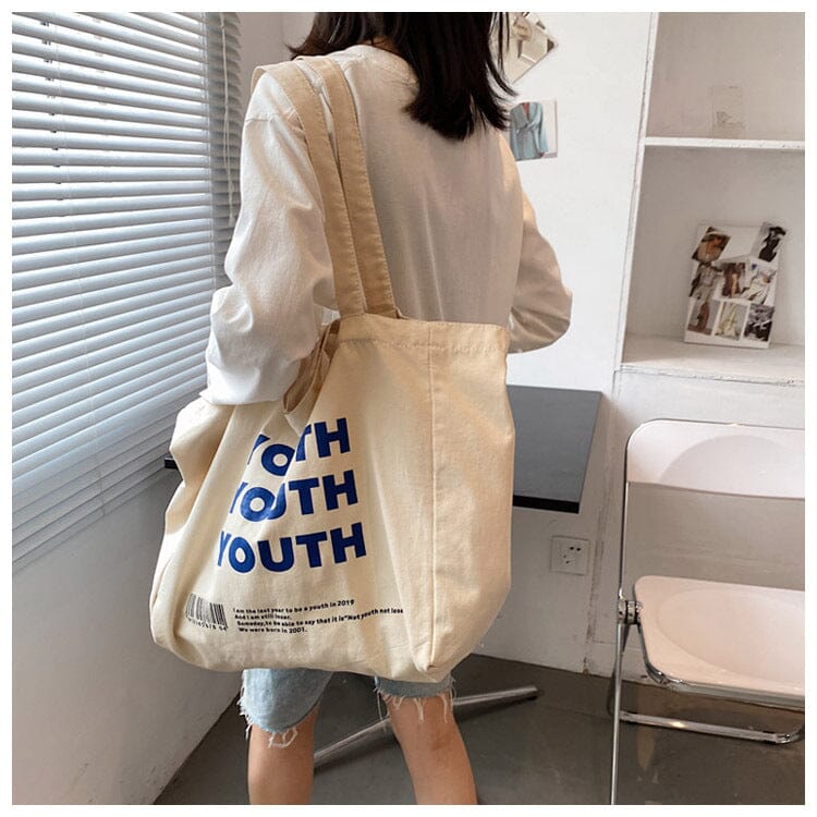 Canvas Bag Large Bag Printed Hand Shoulder Bag Ladies Canvas Shopping Bag PinchBox 