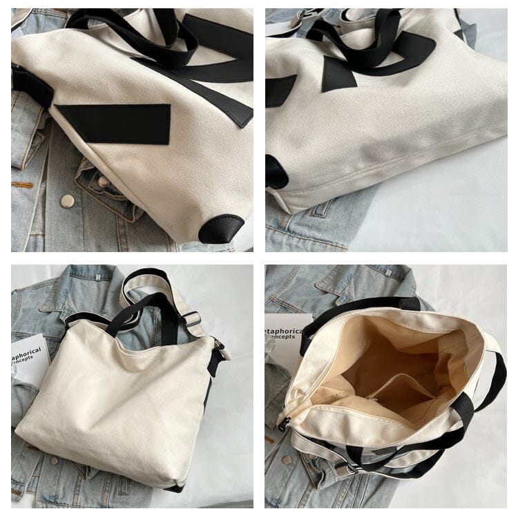 Large-capacity canvas bag student class tote bag shoulder tote bag PinchBox 