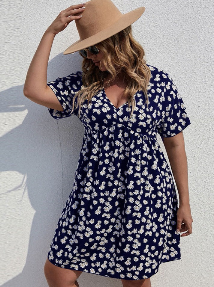 Floral Style Printed Vacation Dress