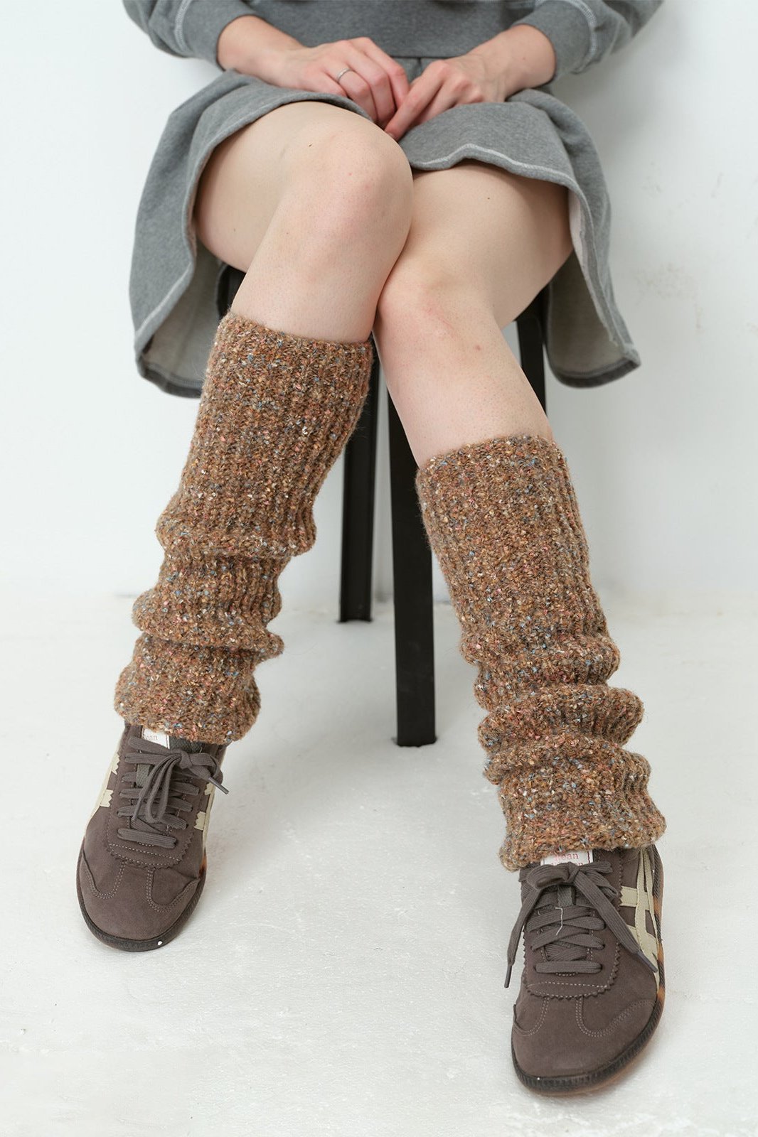 Vintage Mid Calf Knitted Wool Socks