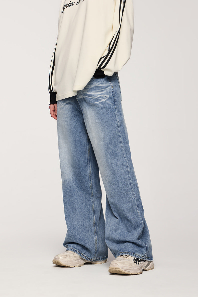 Distressed Ultra Wide-Leg Jeans