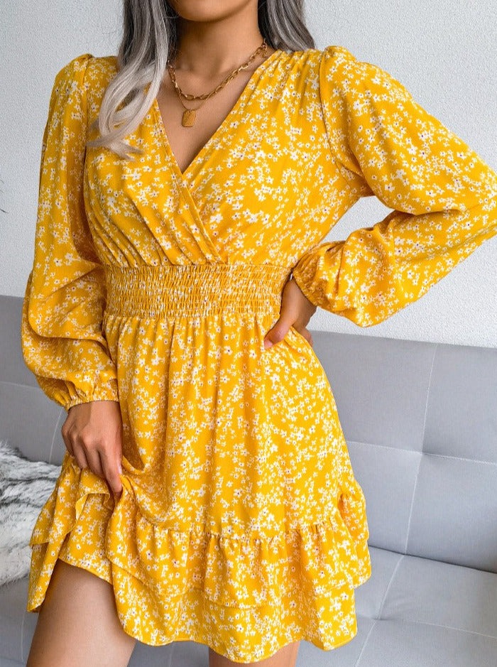 Floral Printed Longsleeve Dress