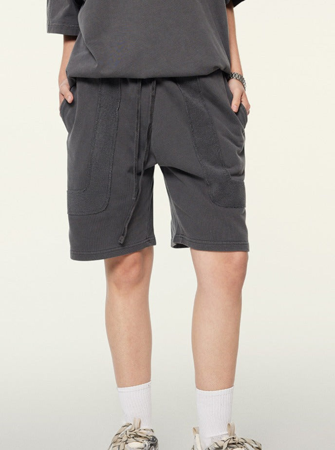 Gray Retro Street Fashionable Shorts