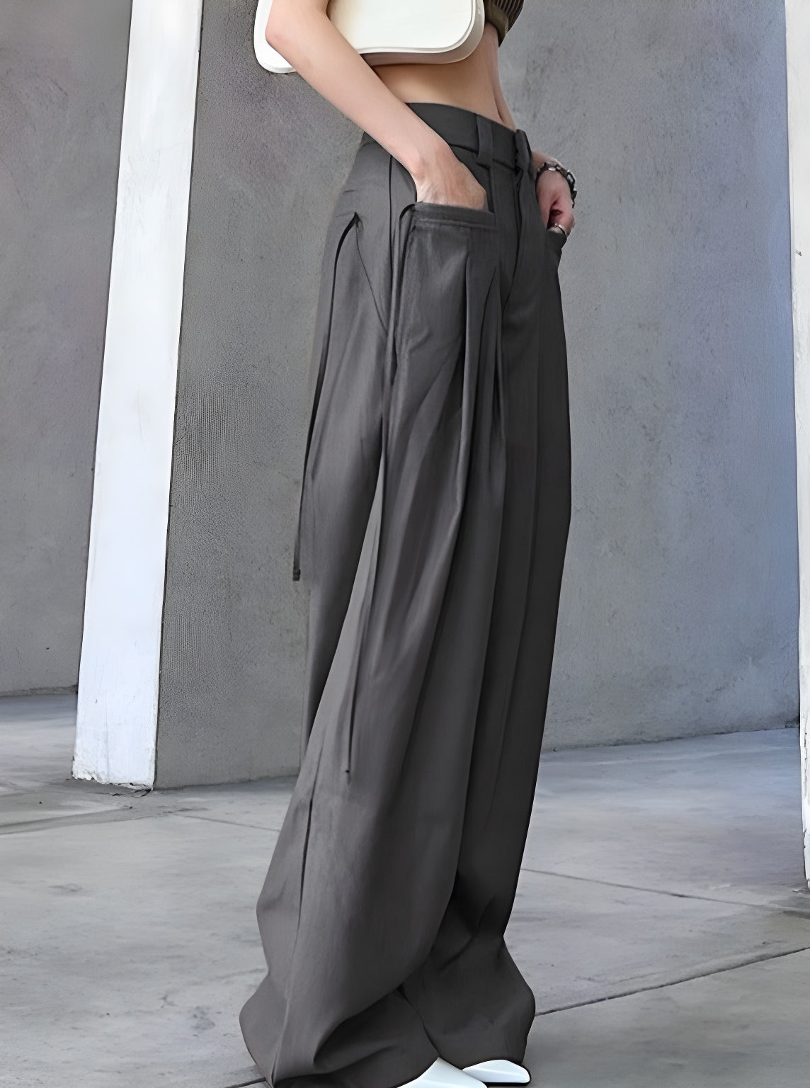 Retro Street Loose Wide Leg Low Waist Pants