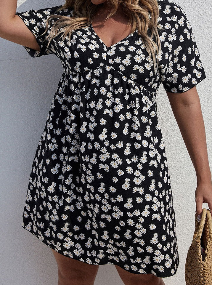 Floral Style Printed Vacation Dress