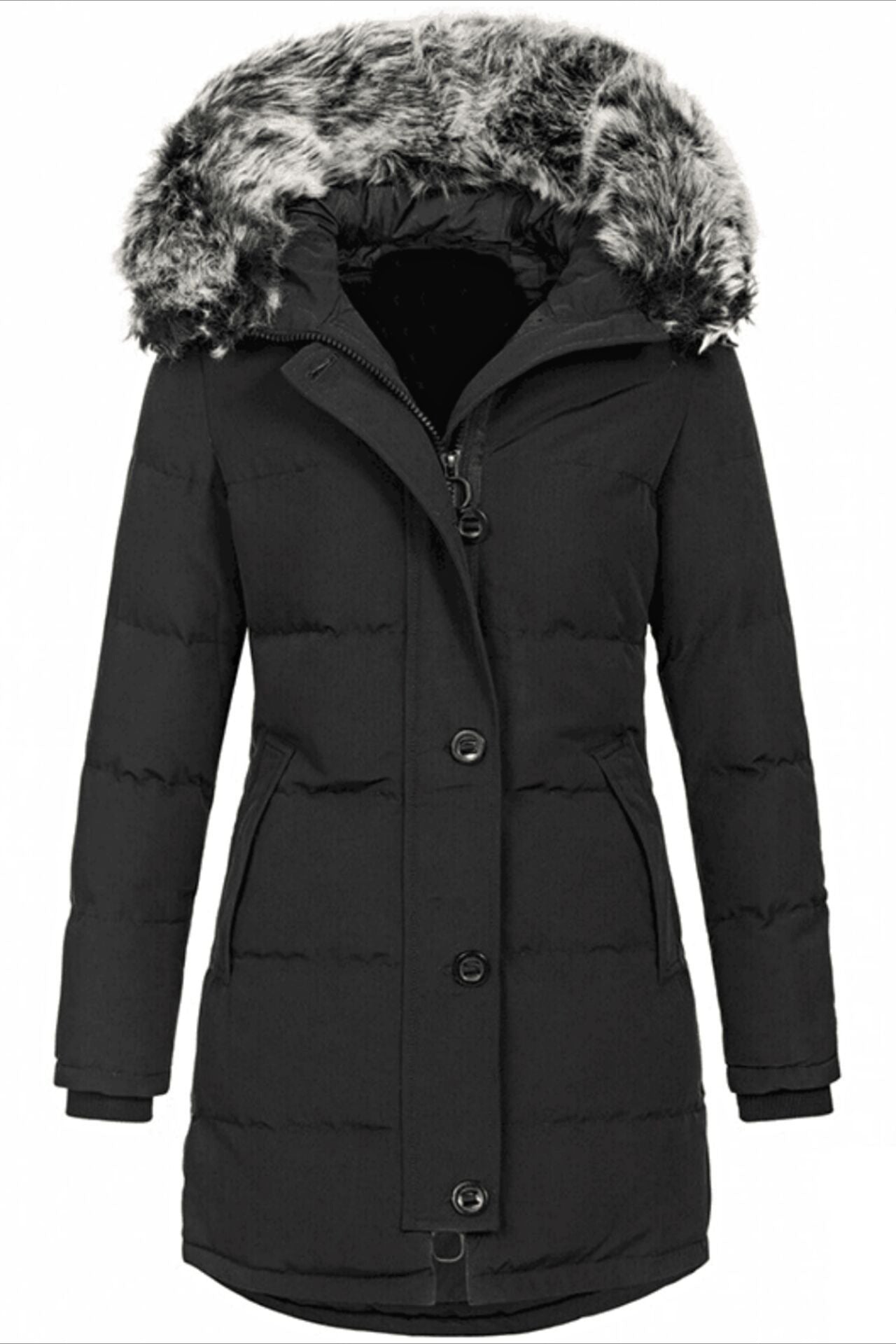 Faux Fur Hood Winter Parka