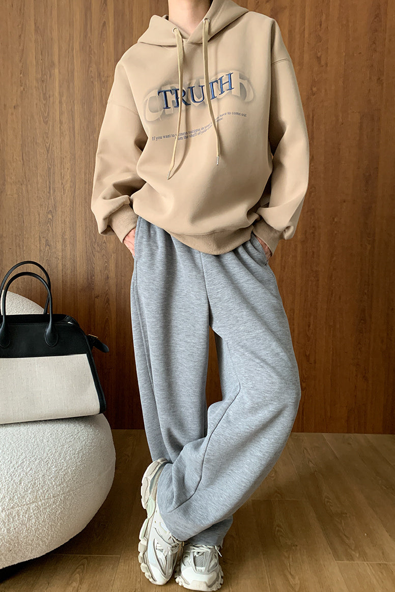 Damen-Kapuzenpullover mit Aufdruck Lässiger Hoodie in Übergröße 