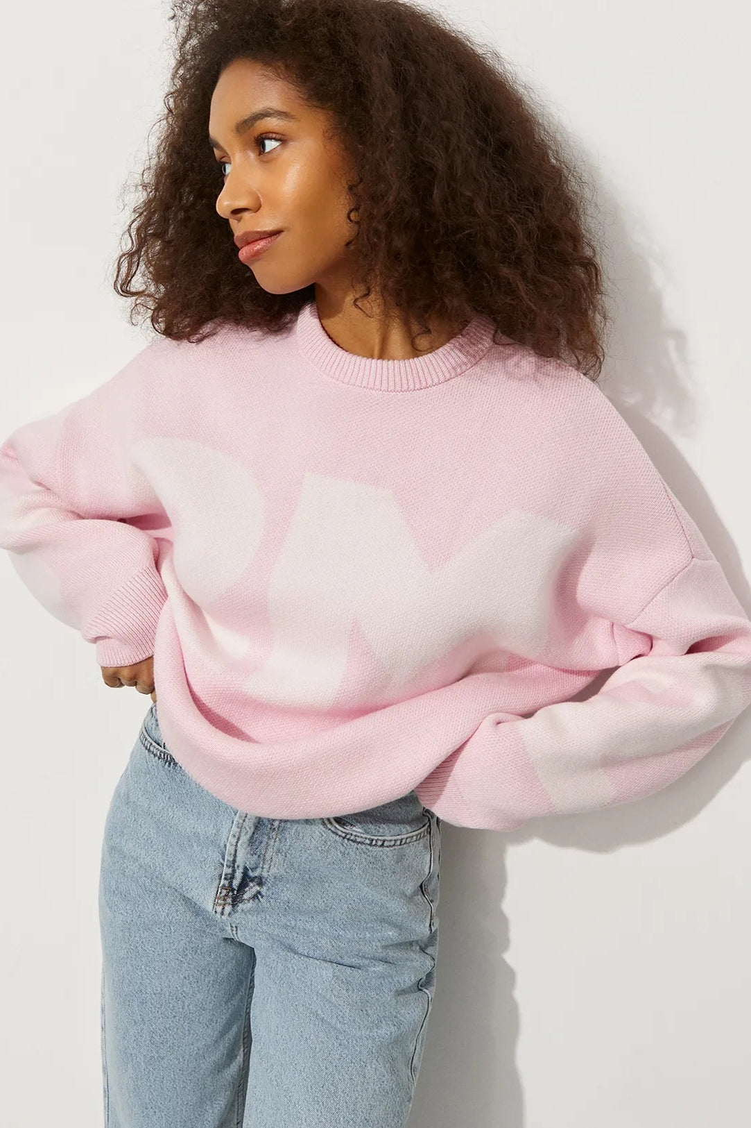 Strickpullover Damen Oversize Statement – Trendiger Style mit Grafikprint